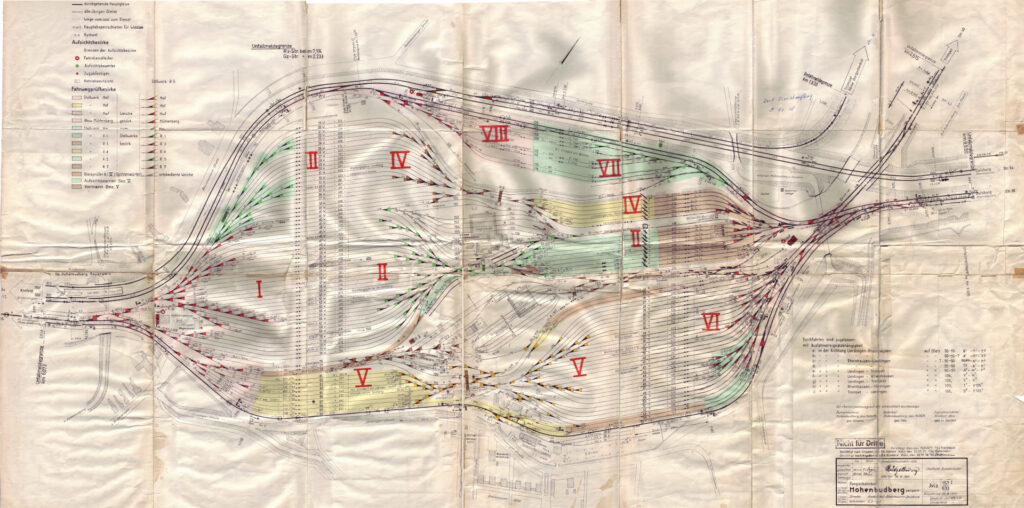 Gleisplan Hohenbudberg 1977