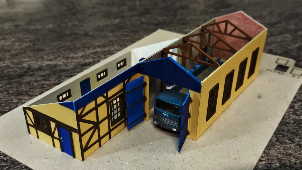 3D-Druck STL Free Download H0 Einständiger Lokschuppen